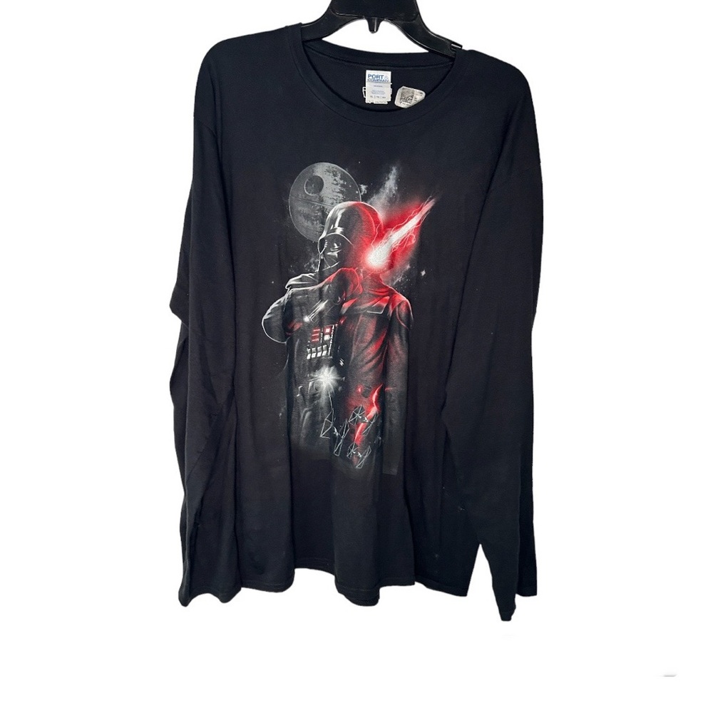 Men’s Black Darth Vader Long Sleeve  Shirt Size XL